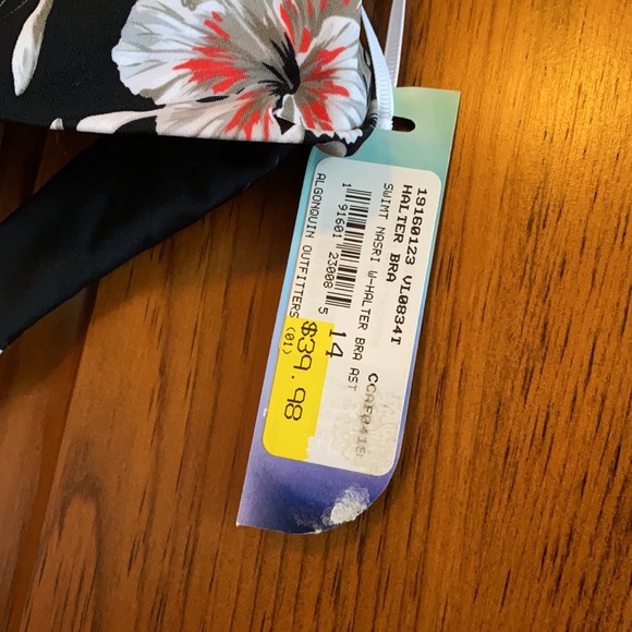 Nass-Eau Tropical Flower Patterned Bikini Top, Surf Top, Swimwear (with tags) - Picture 3 of 5